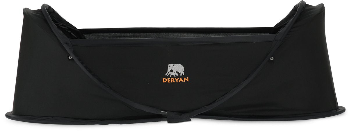 Lit de camping pliable de luxe pour bébé Deryan - moustiquaire pour bébé - noir