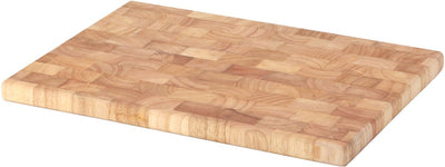 Planche à découper Continenta, bois de bout, planche de cuisine, planche de petit-déjeuner, bois d'hévéa, 35 x 25 x 2 cm, 4017