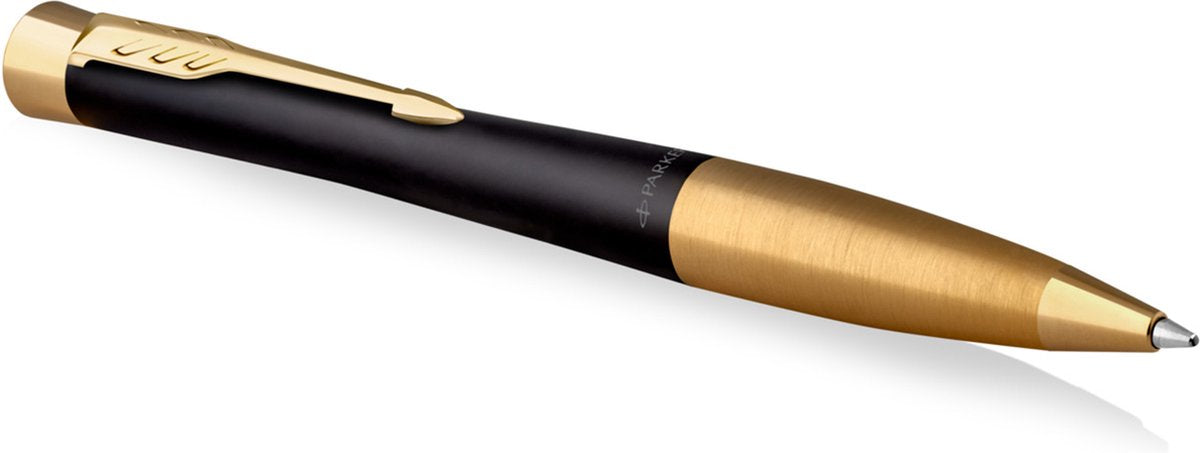 Stylo à bille Parker Urban Twist | noir doux et or | encre bleue à pointe moyenne | coffret cadeau