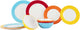 Gimex - ligne couleur - vaisselle - arc-en-ciel - 12 pièces