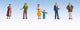 Ni 0015481 h0 passants. personnages peints, debout