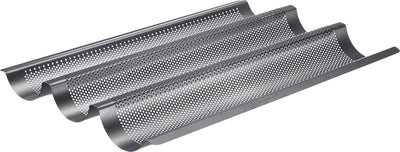 Moule à baguette Westmark, pour 3 baguettes, longueur : 38,5 cm chacune, acier, revêtement antiadhésif, long, anthracite, 32982260