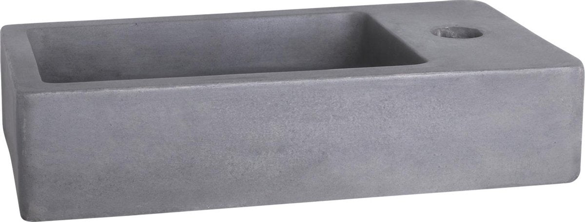 Fontaine à force Differnz 40x22x8cm 1 trou de robinetterie béton