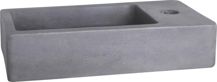 Fontaine à force Differnz 40x22x8cm 1 trou de robinetterie béton