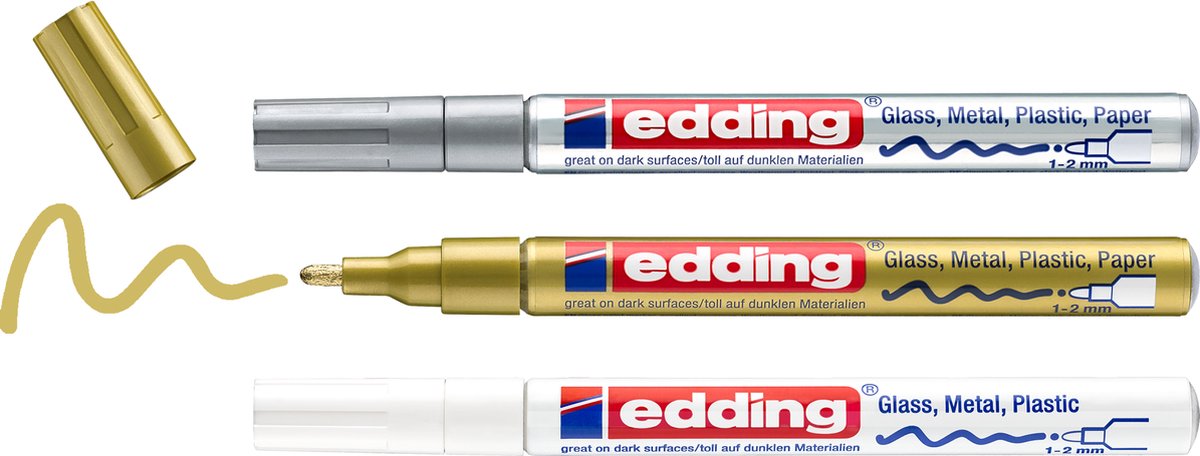 Edding 751 • marqueur peinture 1-2mm assorti 3pcs