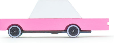Candylab toys candycar world : berline rose (f236) 8,9x4,1x3cm, moulé sous pression en bois, magnétique, dans une boîte cadeau, 3+