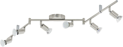Eglo buzz - spots de plafond - 6 lumières - LED - nickel mat