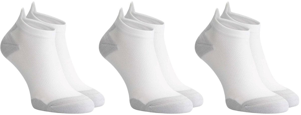 Rogelli core chaussettes de course - pack de 3 - blanc gris - 40 43