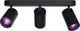 Plafonnier intelligent Calex - 3 lumières - spot intelligent en saillie - ovale - noir