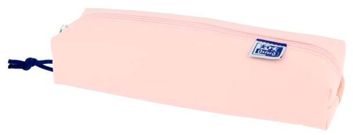 Trousse à stylos Oxford Live Go rectangulaire rose pastel