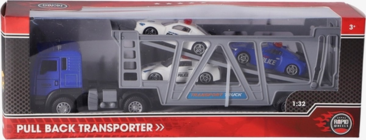 Rapid Wheels Truck tire en arrière Diecast avec 3 voitures