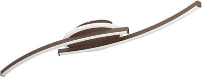 Plafonnier Eglo Lungolago - LED - 74 cm - bronze | blanc - dimmable
