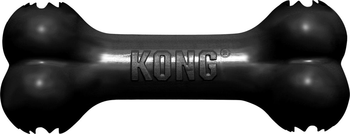 Kong extreme goodie bone - grand - noir - caoutchouc - 22 cm