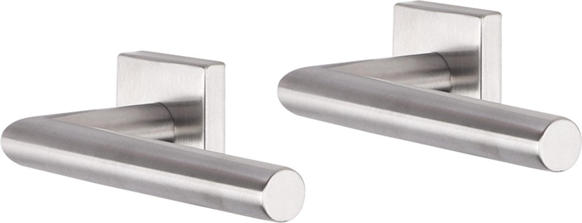 Poignée de porte Impresso - herse - pour l'intérieur - carrée - acier inoxydable - 2 pièces