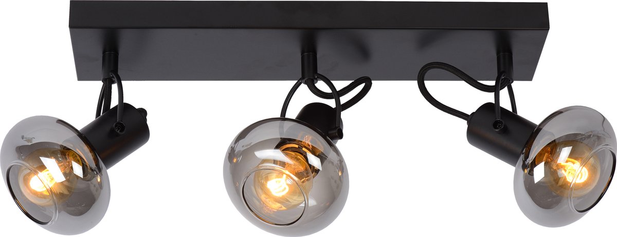 Lucide madee - spot de plafond (plafonnier) - 3xe14 - noir