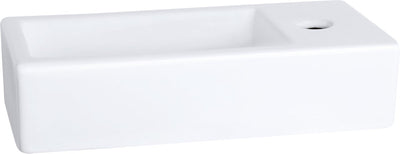 Fontaine Differnz Ravo - 38,5x18,5x9,5cm - 1 trou de robinetterie à droite - céramique blanche