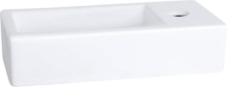 Fontaine Differnz Ravo - 38,5x18,5x9,5cm - 1 trou de robinetterie à droite - céramique blanche