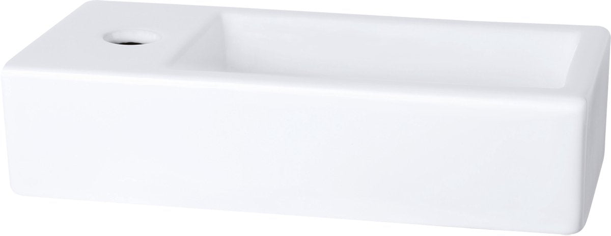 Fontaine Helios Differnz - gauche - 37,5 x 18,5 x 9 cm - céramique - blanc