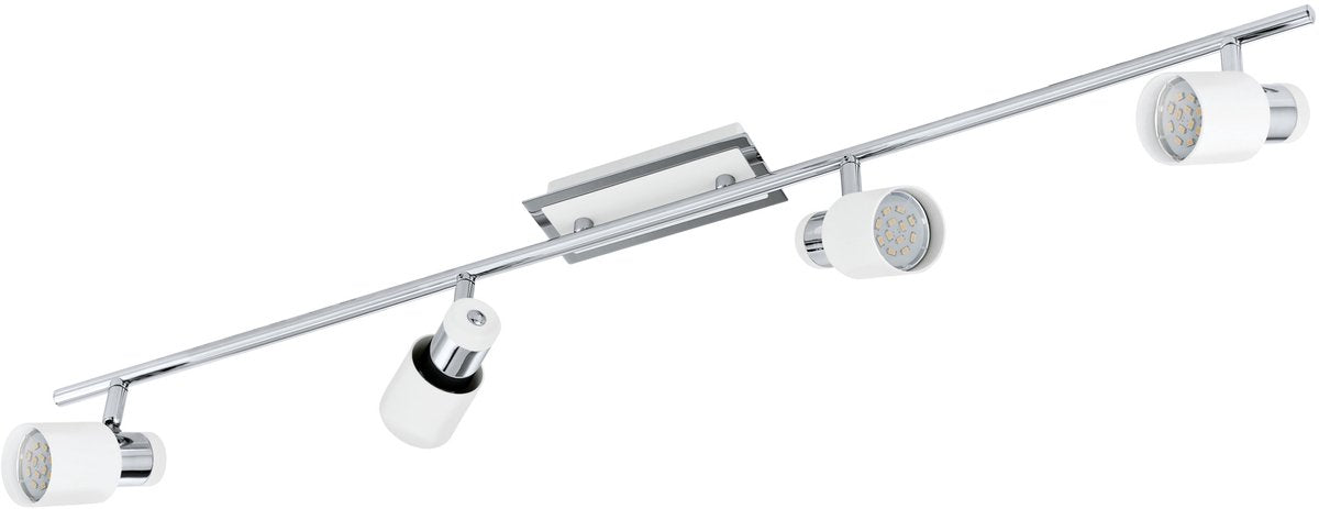 Eglo davida - spots de plafond - 4 lumières - chrome, blanc