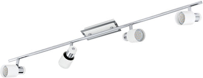 Eglo davida - spots de plafond - 4 lumières - chrome, blanc
