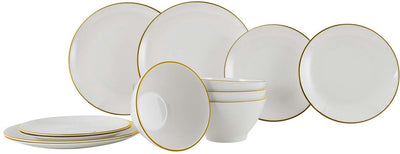 Vaisselle Gimex linea line - or - 12 pièces