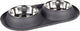 Flamingo grafa duo dîner - pot à manger et à boire pour chiens - pot à manger duo dîner grafa gris foncé dia 14,5cm 2x500ml - 1pc - 139074 - 1pc