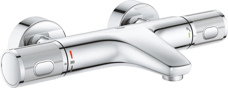 Robinet de baignoire thermostatique Grohe Precision Feel - 15 cm - économie d'eau - avec technologie cooltouch - raccords inclus - chrome