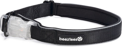 Beeztees équipement de sécurité parinca - collier pour chien - LED - nylon - noir - 50-55x2,5 cm