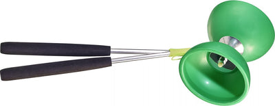 Diabolo en caoutchouc eureka avec des bâtons vert foncé
