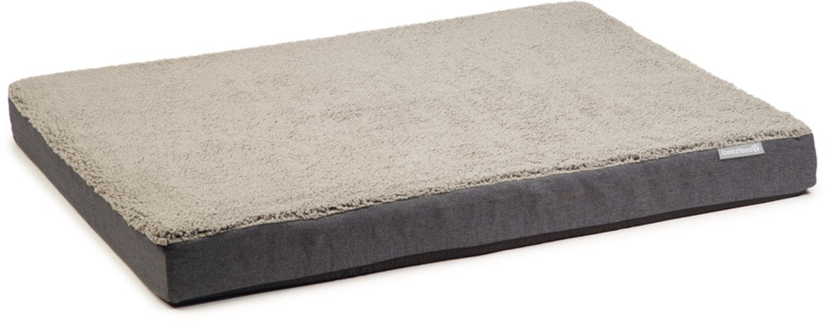 Beeztees mousse à mémoire de forme zira - coussin pour chien - gris - 75x50x9cm
