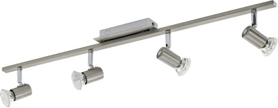 Eglo rotttelo - spots de plafond - 4 lumières - nickel mat, chrome