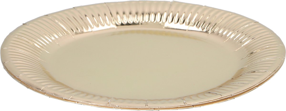 Assiettes jetables Partycasa - argent ou or - 6 pièces - 23 cm