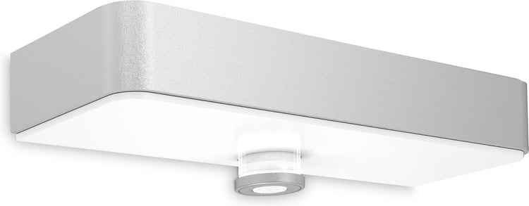 Steinel lampe d'extérieur solaire avec détecteur de mouvement xsolar sol-o s - applique murale LED à énergie solaire - argent