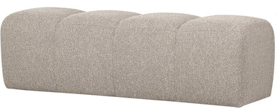 Woood mojo banc de salle à manger 164 cm mojo - bouclé - beige chiné - 49x164x45