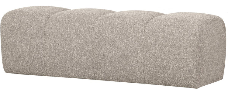 Woood mojo banc de salle à manger 164 cm mojo - bouclé - beige chiné - 49x164x45
