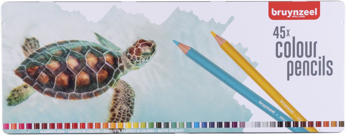Bruynzeel Turtle peut 45 crayons de couleur