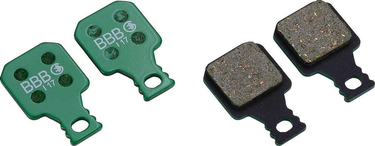 Plaquettes de frein pour vélo électrique Bbb cycling discstop compatibles avec les freins à disque Magura BBS-372e - vert
