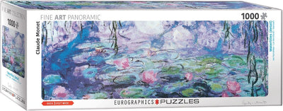 Eurographics - waterleliew (w1852) [nymphéas] - claude monet - 1000 pièces 96×32cm (l×h) - puzzle panorama fine art