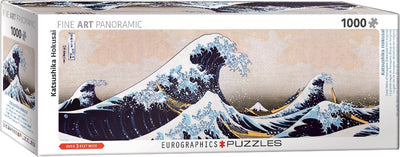 Eurographics - la grande vague au large de Kanagawa (élargi par rapport à l'original) [神奈川沖浪裏 kanagawa-oki nami ura] - katsushika hokusai - 1000 pièces 96×32cm (l×h) - puzzle panorama fine art