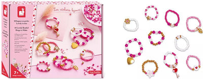 Janod - les ateliers bijoux - Coffret 10 bagues perles