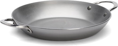 Poêle à paella Debuyer de Buyer Mineral B 28 cm – Poêle à paella en acier carbone – ø 28 cm – Fabriquée en France