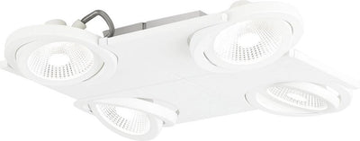 Eglo design brea - spot - 4 lumières - blanc, clair