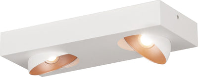Eglo ronzano - plafonnier mural - 2 lumières - or rose blanc