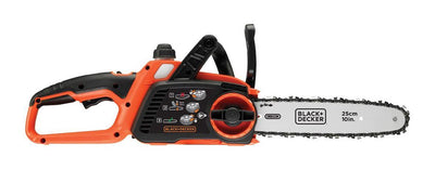 Tronçonneuse compacte légère au lithium Black+decker 18v ​​2.0ah. Épée de 25 cm. vitesse de la chaîne 3,5 m s - gkc1825l20-qw