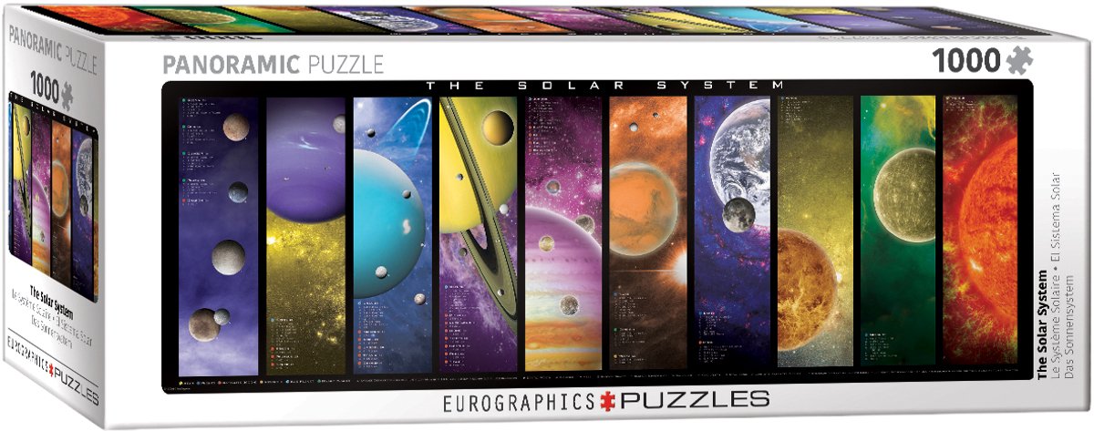 Eurographics - le système solaire - 1000 pièces 96×32cm (l×h) - puzzle panoramique