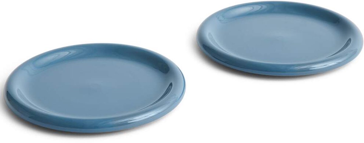 Assiette barro à foin ø24 lot de 2, bleu foncé