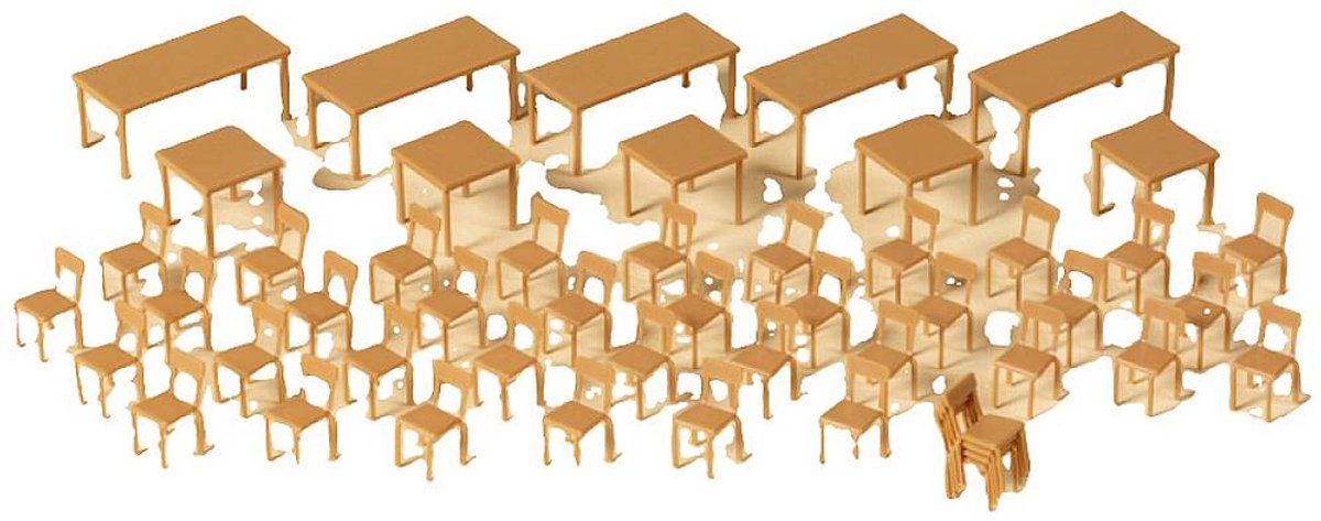 Auhagen 41671 h0 accessoire tables et chaises