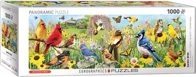 Eurographics - oiseaux de jardin [oiseaux de jardin] - greg giordano - 1000 pièces 96×32cm (l×h) - puzzle panoramique
