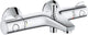 Robinet de bain thermostatique Grohe Grohtherm 800 - 15 cm - économie d'eau - avec inverseur - raccords inclus - chrome