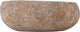 Differnz lavabo nusa ø35-39 x 15 cm - lavabo en pierre naturelle sans trop-plein - lavabo à poser - lavabo de forme ronde - accessoire de salle de bain - gris